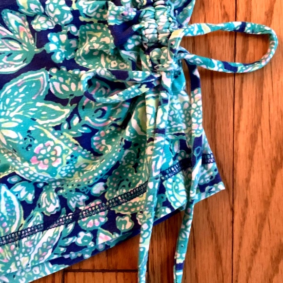 T By Talbots Dress L Casual Shift Dress Paisley Blue Sleeveless Cotton Rayon - Picture 2 of 9